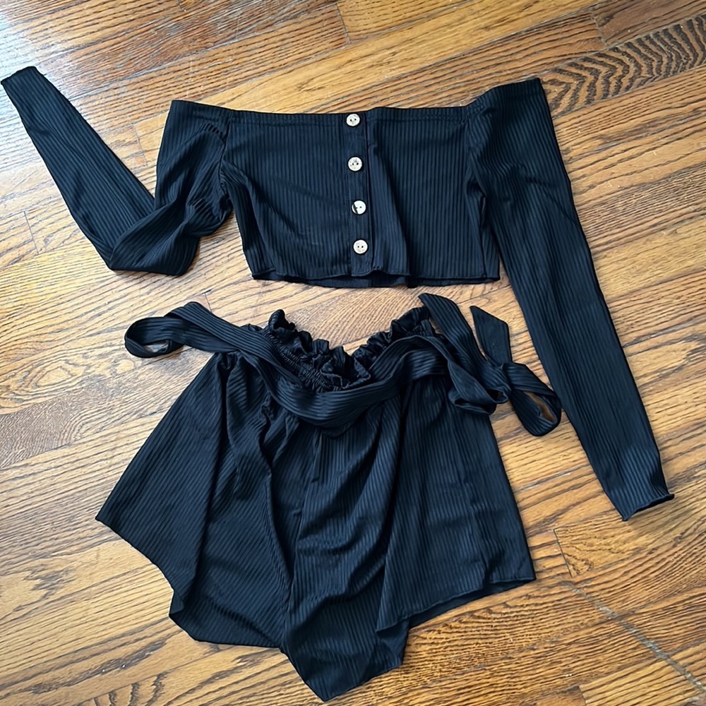 Co-ord crop top / short set
